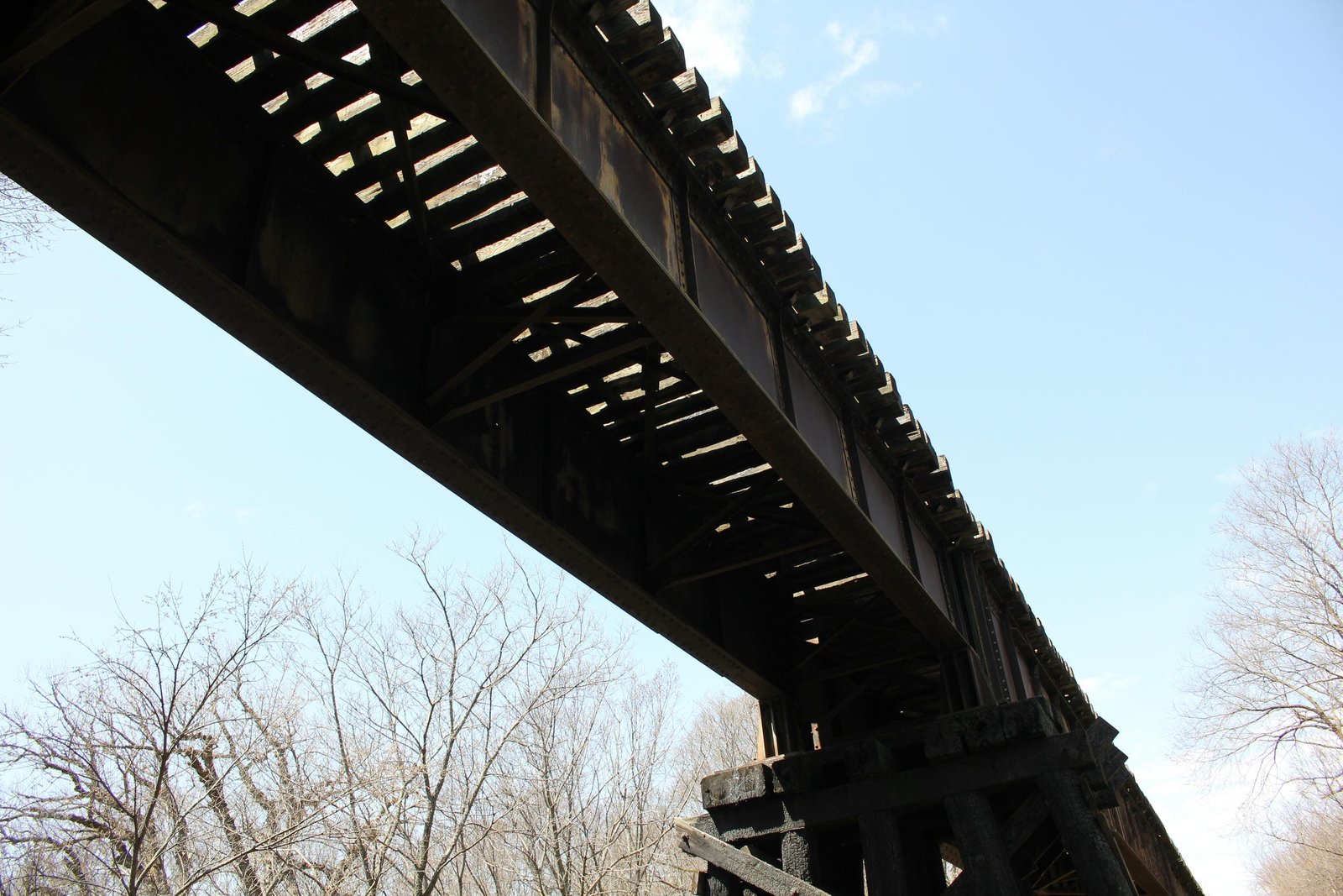 Under east span